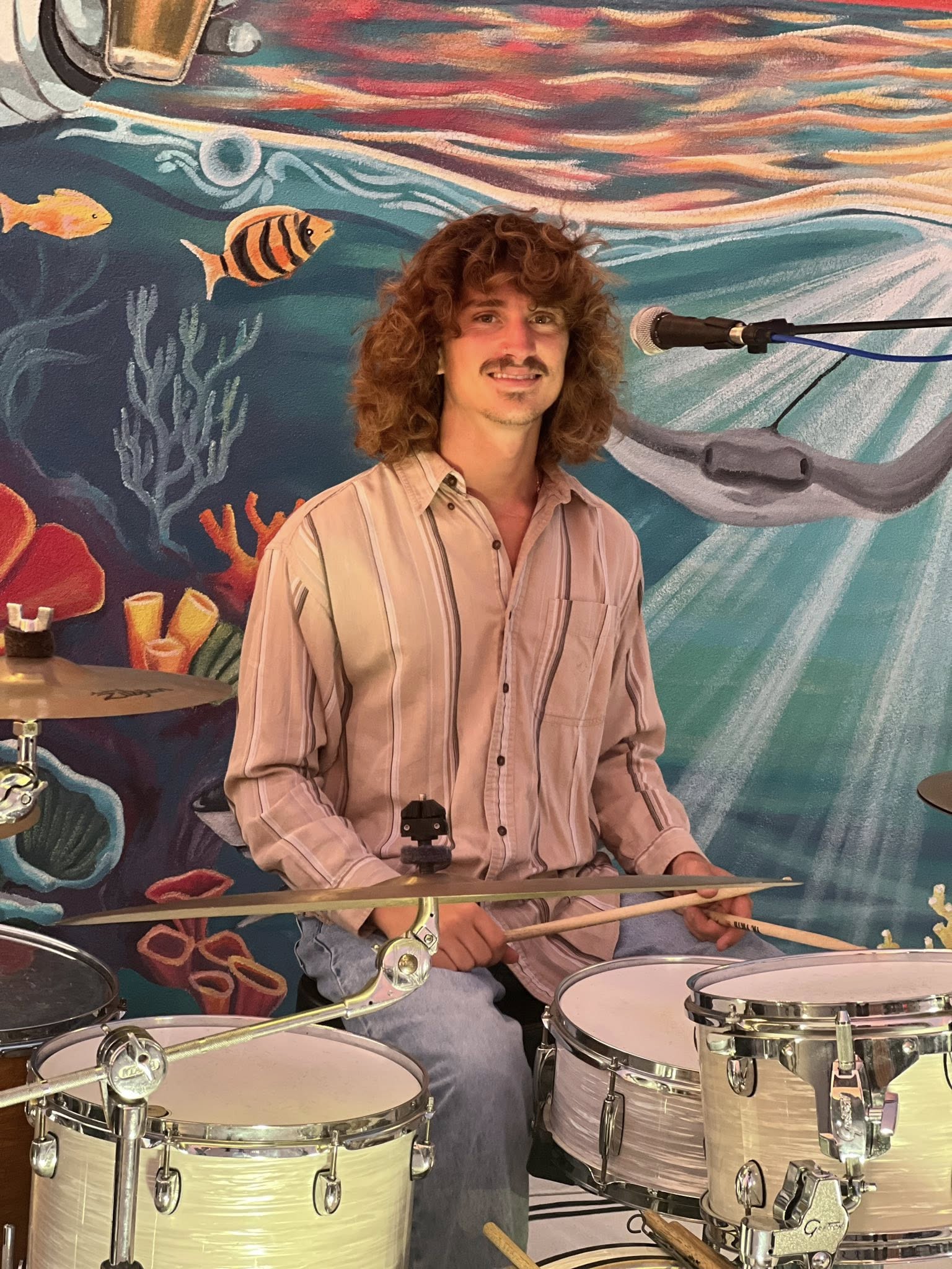 Caleb on drums